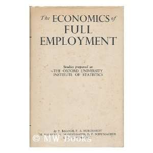  Employment. Six Studies in Applied Economics Prepared At the Oxford 