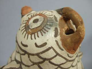 OLD 1950 Vintage Zuni Pueblo Pottery OWL Effigy Figure  