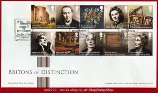 2012 BRITONS OF DISTINCTION First Day Cover   Stampex Handstamp  