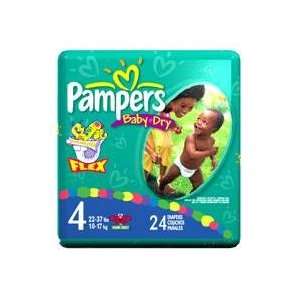 PAMPERS DIAPERS SIZE 4 (22 37 LBS) 24 EA  