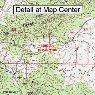  USGS Topographic Quadrangle Map   North Fork, California 