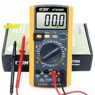   ATM890D 3 1/2 LCD Digital Multimeter Electrical Meter 2000uF  