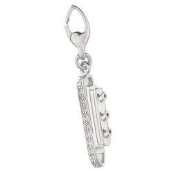 Sterling Silver Diamond Accent Cruise Ship Charm  Overstock