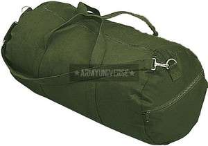 Olive Drab Military Heavy Duty Canvas Shoulder Duffle Bag (24 x 12 