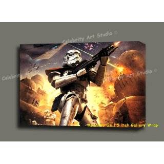 STAR WARS Battlefront Storm Troopers CANVAS ARTWORK MOUNTED W 1.5 
