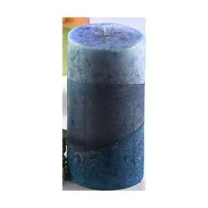  Lifestyle Studios Blue Tri Colored Candle