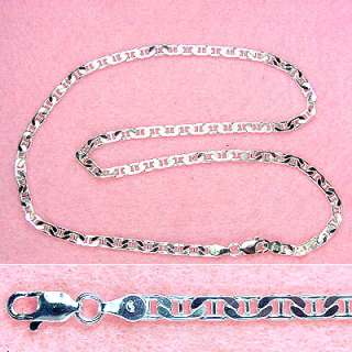 Sterling Silver   22 in 4mm Flat Anchor Chain  