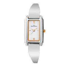 Anne Klein Womens Two tone Rectangle Bangle Watch  