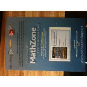  Mathzone Online Access Code Card for Prealgebra 
