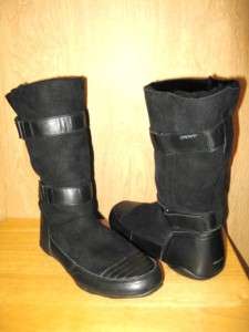 New $189 DKNY DONNA KARAN Womens MAREINA Sheepskin Leather Boots 8.5 M 
