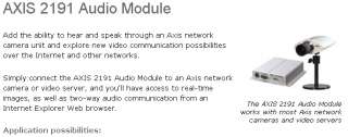 AXIS COMMUNICATIONS AUDIO MODULE 2191  