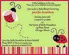 Ladybug Baby Shower Invitations, Set of 10 Invites with envelopes 