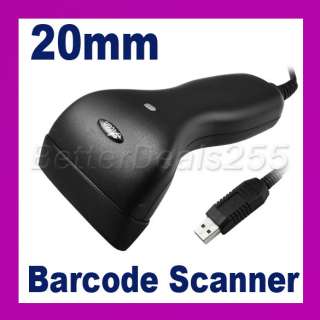 USB 20mm Long CCD Barcode Scanner Bar Code Reader New  