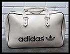 Vtg ADIDAS Airline Shoulder Bag Holdall Gym Peter Black Cream Sports 