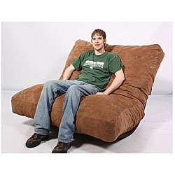 FufSack Brown Microfiber Futon Pillow Lounge Chair  Overstock