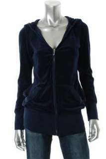 Juicy Couture NEW Blue Velour Hoodie Sale Top M  