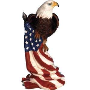 11 Eagle W/ Draped American Flag