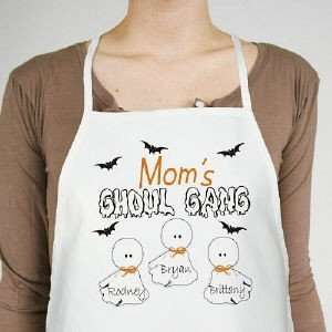  Personalized Halloween Apron Ghoul Gang add Kids Names 