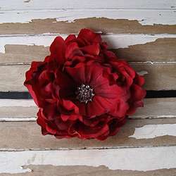 Red Peony Flower Belt  