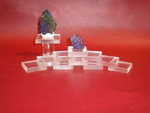 10) 1.5 X 1.5 ACRYLIC MINERAL DISPLAY BASE / STANDS  