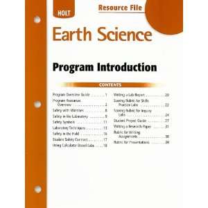   Science Resource File Program Introduction (9780030363528) Books