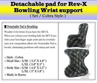 Bowling Detachable padset for Rev X Wrist Support/Cobra  
