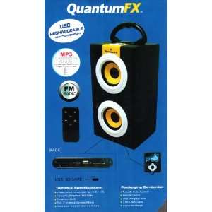  Quantum FX Portable Multimedia Speaker With FM USB SD Aux 