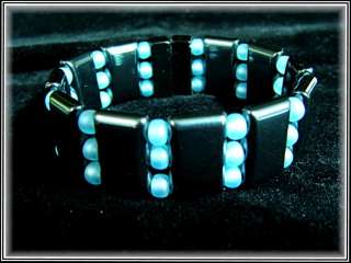 Triple Magnetic Bracelet with Metallic Beads6.5 to 11  