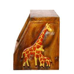 Hand carved Giraffe Book Shelf  
