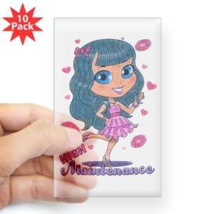   (Rectangle 10Pk) High Maintenance Girl with Kisses: Everything Else
