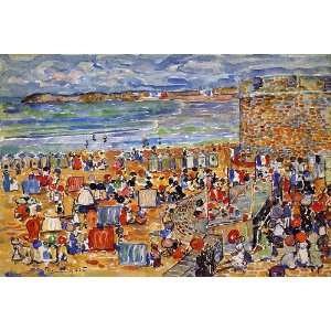   Prendergast   24 x 16 inches   On the Beach, St. Malo