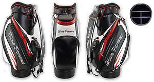 BLUE POWER CT927 Cart Golf Bag   Black/White/Red  