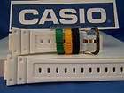 Casio Watch Band DW 6900 R 7v.Shiny Wht Rubbr Gld Tn Bk