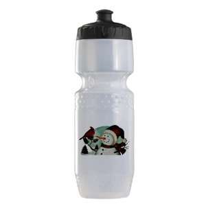  Trek Water Bottle Clear Blk Christmas Snowman Wearing 