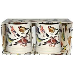 Emma Bridgewater Pottery British Birds 1/2 Pint Mugs (Set of 2 