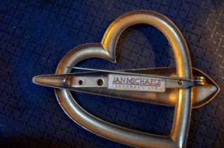 Jan Michaels Brass Heart Pin Brooch San Francisco  