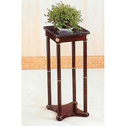 Green Marble High Top Cherry Finish Wood End Table  Overstock