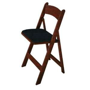  Kestell Mahogany Oak Folding Chair with Black Felt: Home 