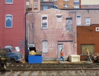 scale Old brick background flat O scale FREE SHIPPING  