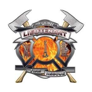   Firefighter Maltese Cross Decal with Axes REFLECTIVE: Automotive
