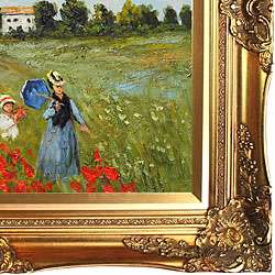 Claude Monet Poppy Field in Argenteuil Framed Art  Overstock