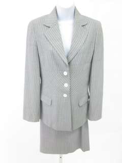 FERAUD Gray Pin Stripe 3 Pc Skirt Blazer Pant Suit Sz 3  