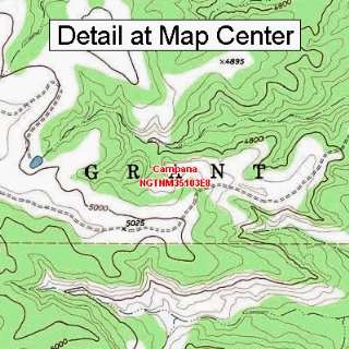   Topographic Quadrangle Map   Campana, New Mexico (Folded/Waterproof