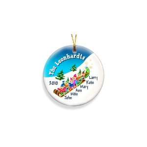    Baby Keepsake: Personalized Elves Family of Six Ornament: Baby