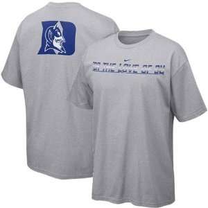  Nike Duke Blue Devils Ash School Spirit T shirt: Sports 