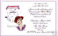 Personalized Red Hat Tea Party Invitations for Society  