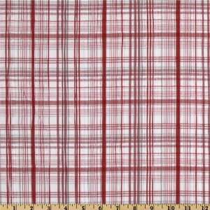  48 Wide Smocked Shirting Plaid Red Fabric By The Yard 