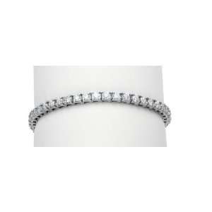  6 Carat Classical 4 Prong White Gold Bracelet Set with 46 