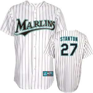 Mike Stanton Jersey Adult Home Pinstripe Replica #27 Florida Marlins 
