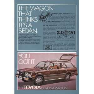  Print Ad 1976 Toyota Corona Wagon Toyota Books